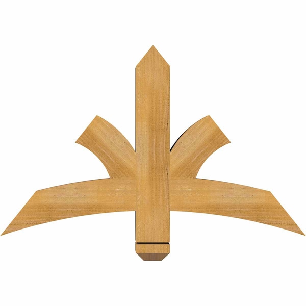 Ekena Millwork Davenport Rough Sawn Timber Gable Bracket, Western Red Cedar, 36"W x 23"H x 4"D x 4"F, 15/12 Pitch GBW036X23X0404DAV00RWR - main